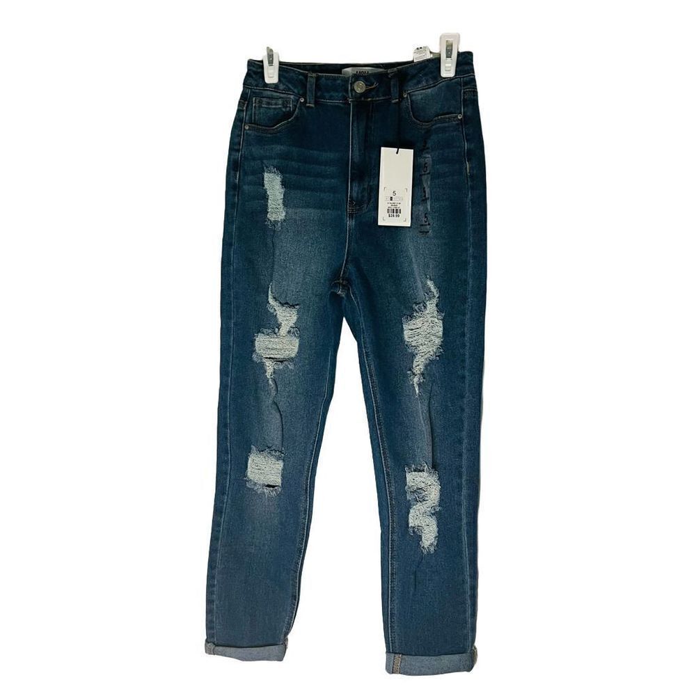 Mom denim distressed High Rise Womens' jeans size 5
